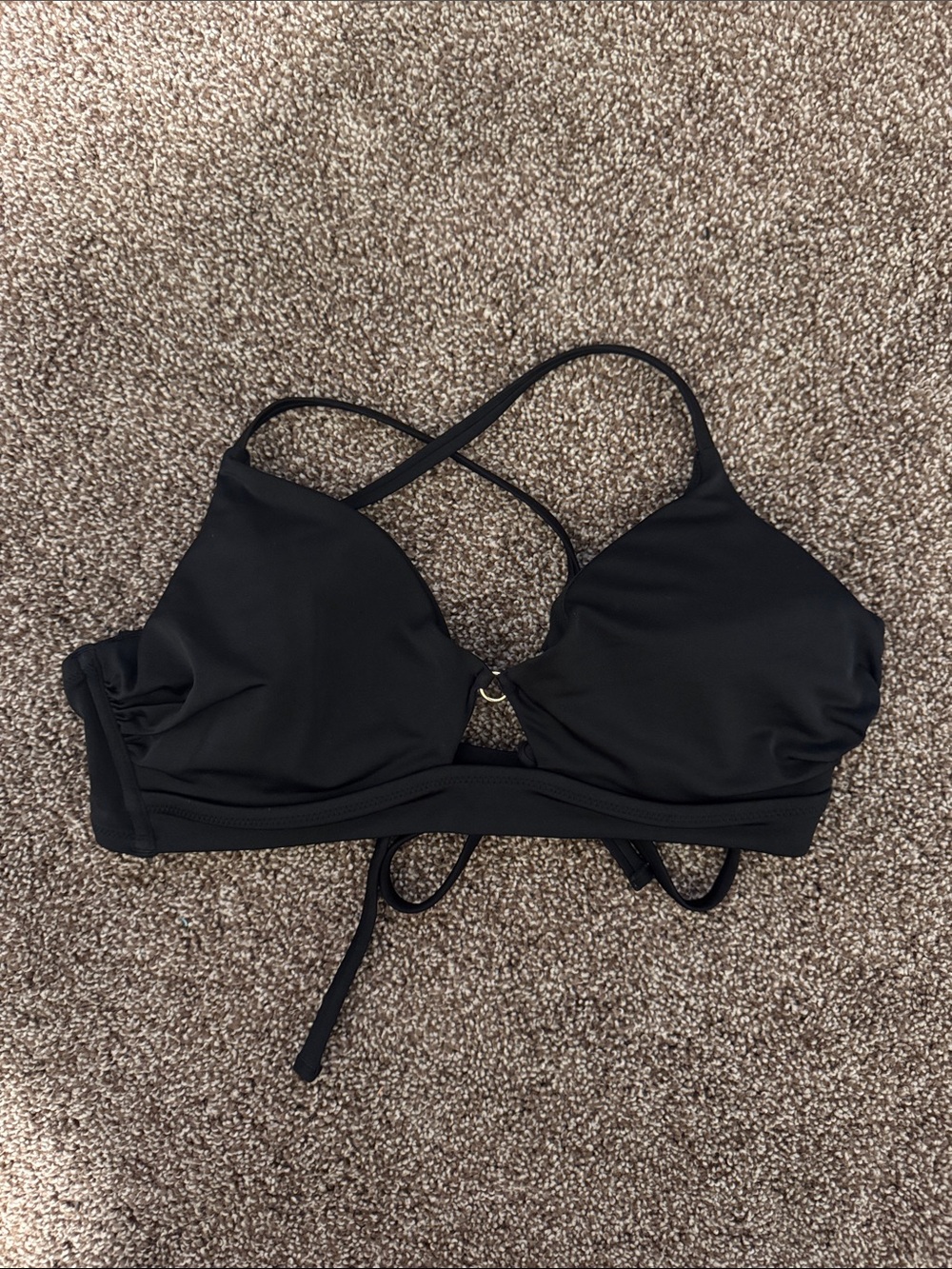 Shade & Shore Black Crossback Bikini Top